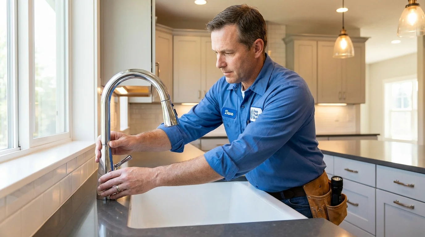 Kitchen faucet installation by Johns Plumbing LLC in Council Grove